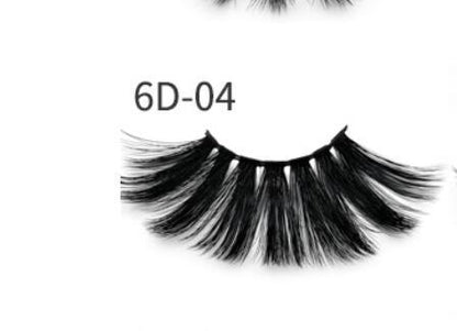 Nethong 25mm mink false eye lashes 6D three-dimensional messy cross-eye lashes Europe and the United States cross-border for eye lashes - iztia