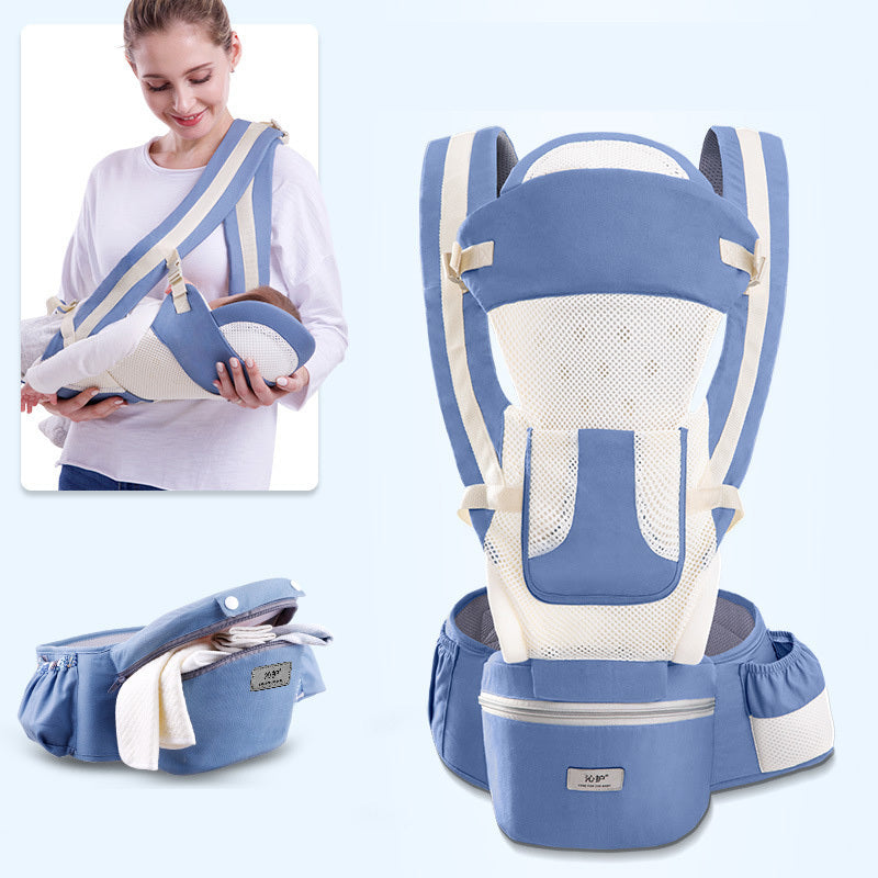 Ergonomic Baby Carrier Infant Baby Hipseat Carrier 3 In 1 Front Facing Ergonomic Kangaroo Baby Wrap Sling - iztia