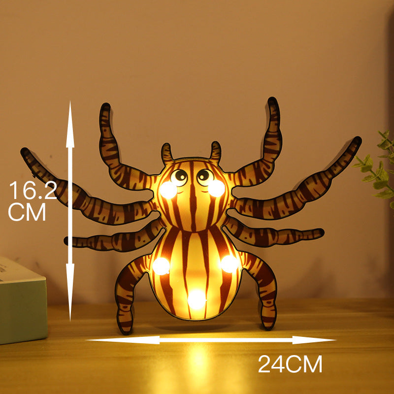 Halloween Lights Decoration LED Light Pumpkin Spider Bat Skull Outdoor Decorative Modeling Room Lights Decor Helloween Party - iztia