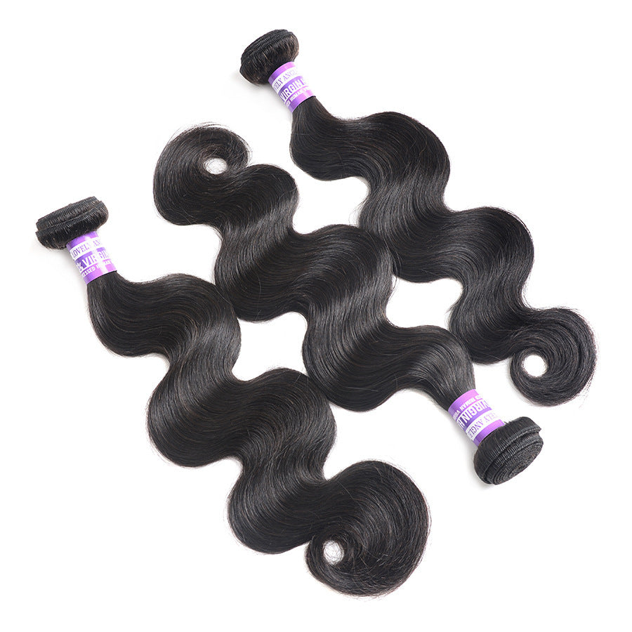 Silky Brazilian Virgin Body Wave Hair - 100% Unprocessed Human Hair Extension Weave - Natural Black Color - 100g Bundle - iztia