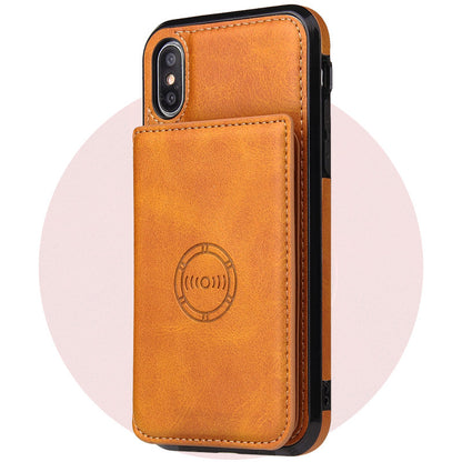 Card wallet leather case phone case - iztia