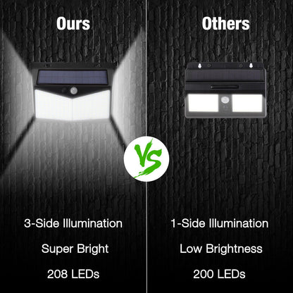 Iztia® Solar Outdoor Lights - 3000LM, 188 LED Motion Sensor, 4-Head IP65 Waterproof Security Flood Lights, 270° Wide Angle Wall Lights for Backyard and Yard - iztia