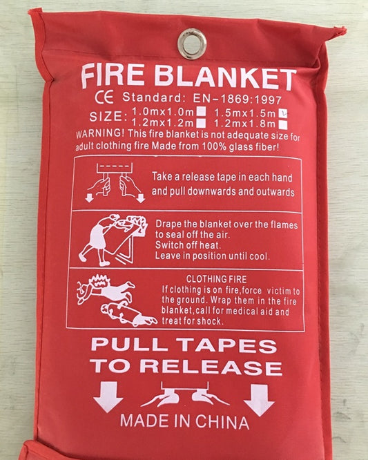 Fire Blanket Fiberglass Fire Flame Retardant Emergency Survival Fire Shelter Safety Cover Fire Emergency Blanket - iztia