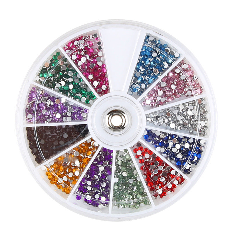 Diamond fake nails domestic rhinestones 12 colors - iztia