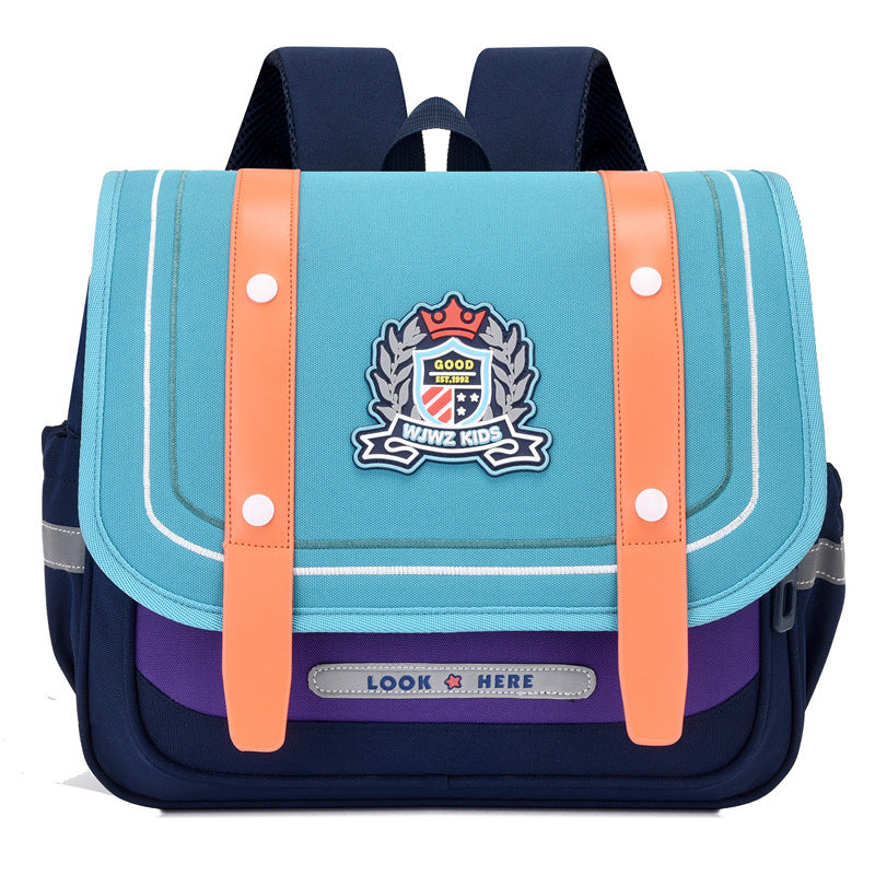 Elementary School Student Schoolbag British Style Boys And Girls Burden Reduction Children Backpack - iztia