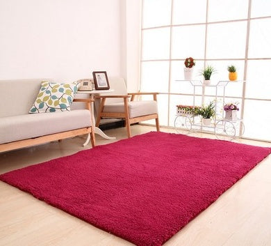 Living Room Rug Area Solid Carpet Fluffy Soft Home Decor White Plush Carpet Bedroom Carpet Kitchen Floor Mats White Rug Tapete - iztia