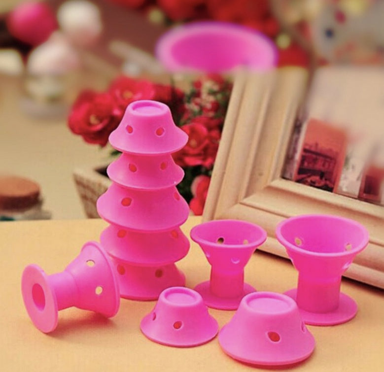 Soft Rubber Magic Hair Care Rollers Silicone Hair Curlers No Heat Hair Styling Tool - iztia