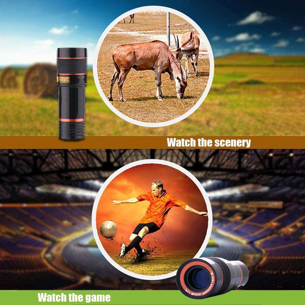 HD 8X Clip On Optical Zoom Telescope Camera Lens For Universal Mobile Cell Phone - iztia