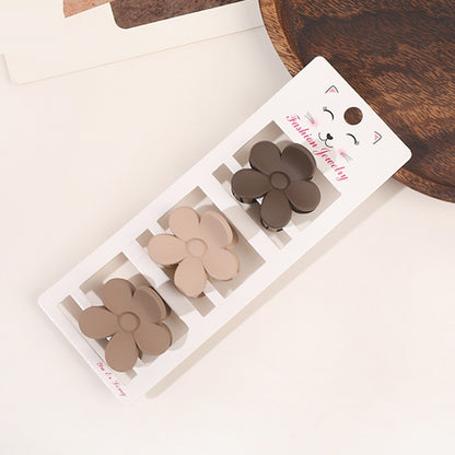 Coffee Color Series Three-piece Set Barrettes Updo Hair Accessories - iztia