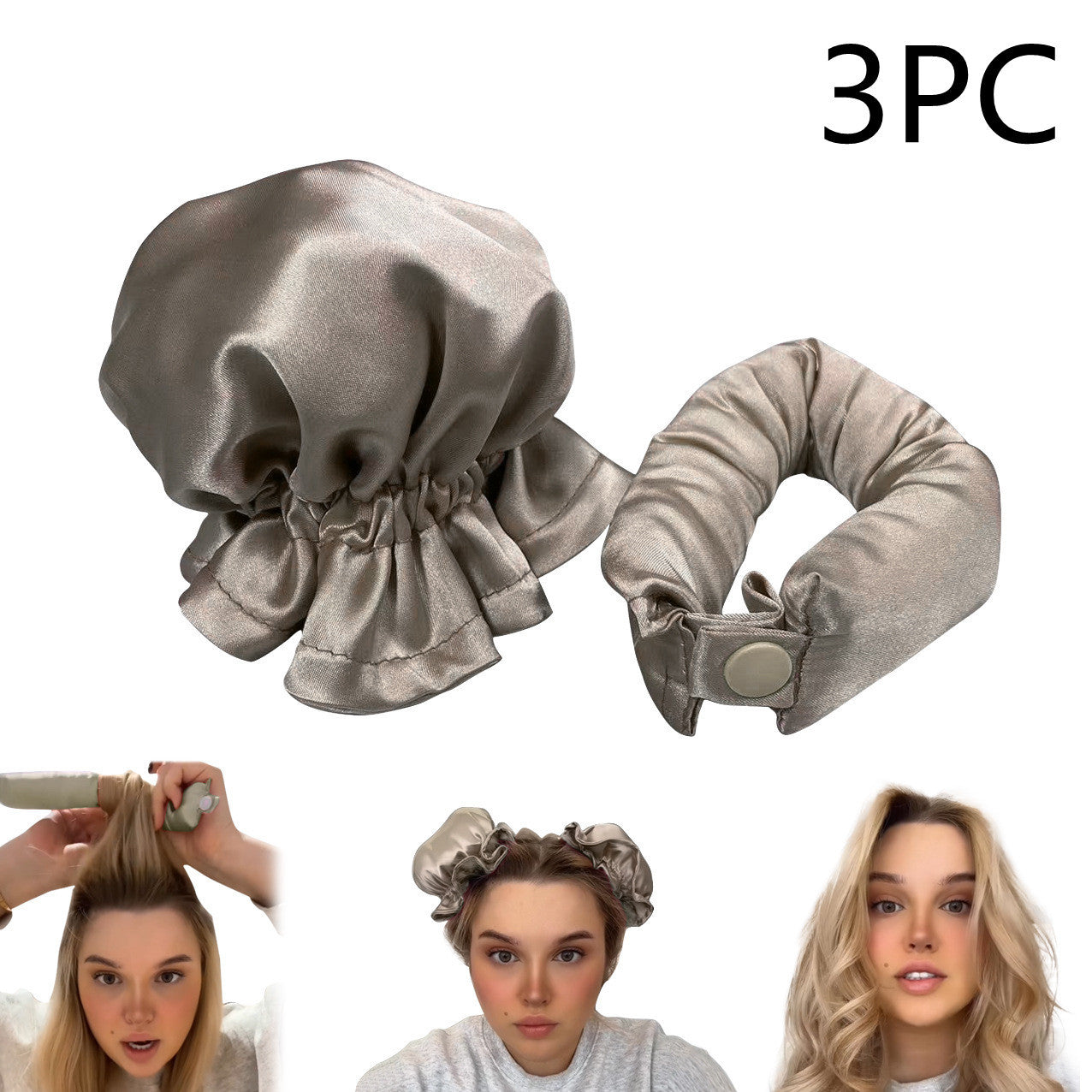 New Heatless Curl Stick With Cloth Cover Cute Ball Head Hair Curler Headband Hair Rollers Wave Form Curling Rod Hair Style Tools Gadgets - iztia