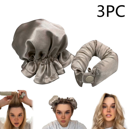 New Heatless Curl Stick With Cloth Cover Cute Ball Head Hair Curler Headband Hair Rollers Wave Form Curling Rod Hair Style Tools Gadgets - iztia