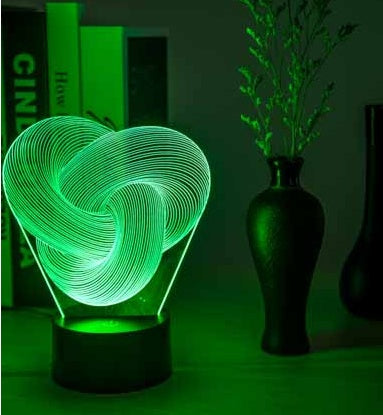 Twist Abstract LED 3D Night Light Touch Colorful Acrylic 3D Table Lamp Decoration Lighting Baby Sleeping Mood Lamp Best Gift - iztia