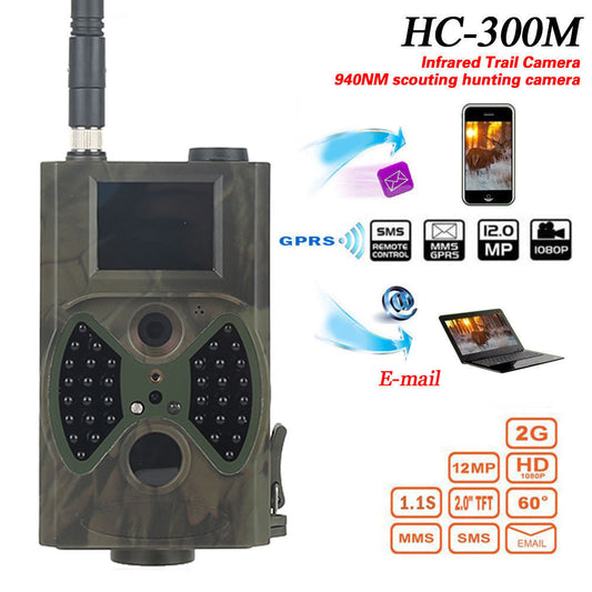 Skatolly HC300M Hunting Camera GSM 12MP 1080P Photo Traps Night Vision Wildlife infrared Hunting Trail Cameras hunt Chasse scout - iztia