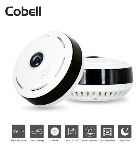 Cobell 960P Wifi IP Camera Home Security Wireless 360 Degree Panoramic CCTV Camera Night Vision Fish Eyes Lens VR Cam - iztia