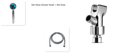 Shower Head Water Saving Flow 360 Degrees Rotating With Small Fan ABS Rain High Pressure Spray Nozzle Bathroom Accessories - iztia