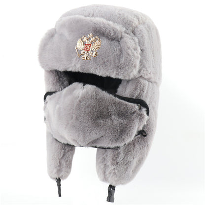 Ushanka Men And Women Imitation Rabbit Fur Outdoor Earmuffs Hat - iztia