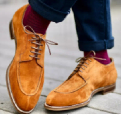 Men's Business Suede Shoes Lace-up British Style - iztia