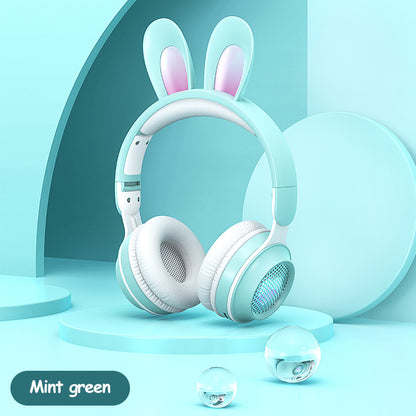 Rabbit Ear Headphones Wireless Luminous Extendable Wheat Headphones - iztia