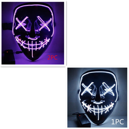 Line Up Festive Led Glitter Grimace Glow Mask - iztia