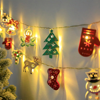 Christmas LED Light String Santa Claus Elk Snowman Xmas Ornament String Light Christmas Decorations New Year Navidad Gift - iztia