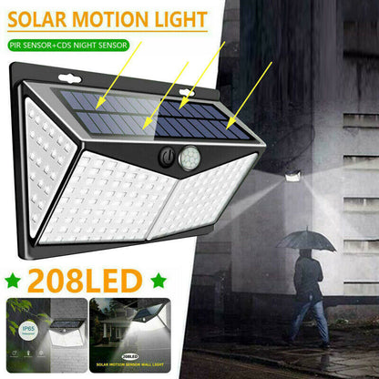 Iztia® Solar Outdoor Lights - 3000LM, 188 LED Motion Sensor, 4-Head IP65 Waterproof Security Flood Lights, 270° Wide Angle Wall Lights for Backyard and Yard - iztia