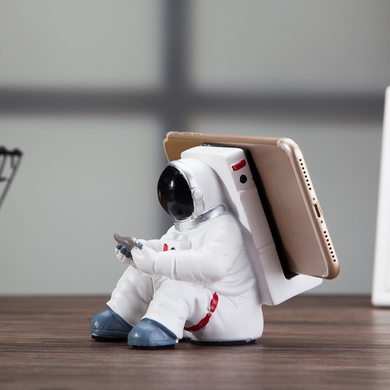 Simple Astronaut Mobile Phone Stand Student Desktop Holder Cute Spaceman Cell Phone Holder Creative Gift Small Desk Decoration - iztia