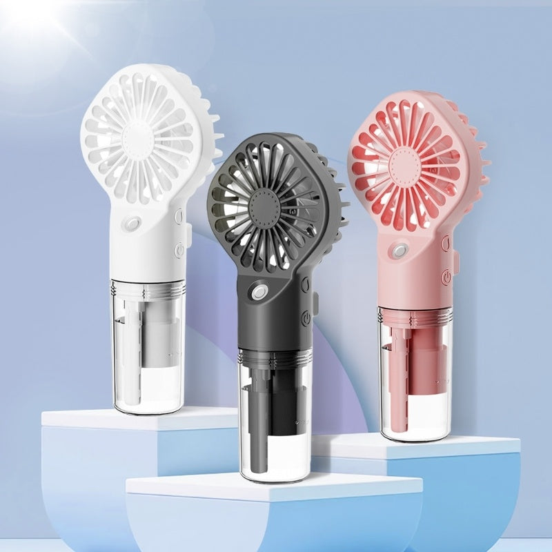 Strong Power Spray Humidification Small Fan Humidification Usb Charging Portable Fan Icy And Refreshing Fan Water Supplement - iztia