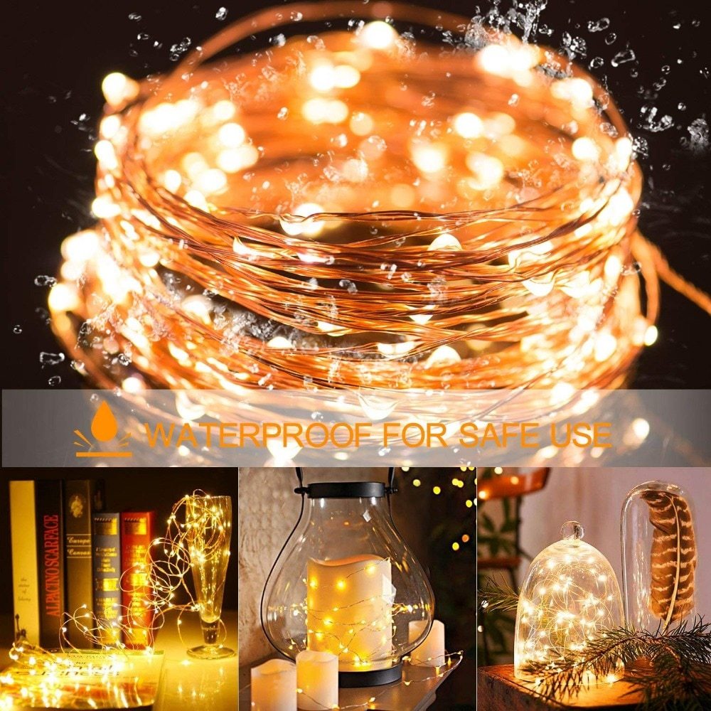 Christmas Light Led Outdoor Battery USB Powered 2m 5m10m String Lights Cooper Wire Garland Wedding Party Decoration Fairy Lights - iztia