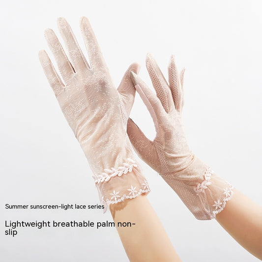 Lightweight Breathable Lace Sun Protection Gloves - iztia