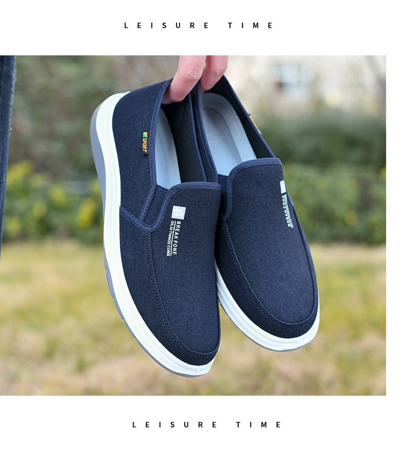 Denim Casual Shoes Slip-on Simple Slip-on Soft Bottom Work Shoes Board Shoes - iztia