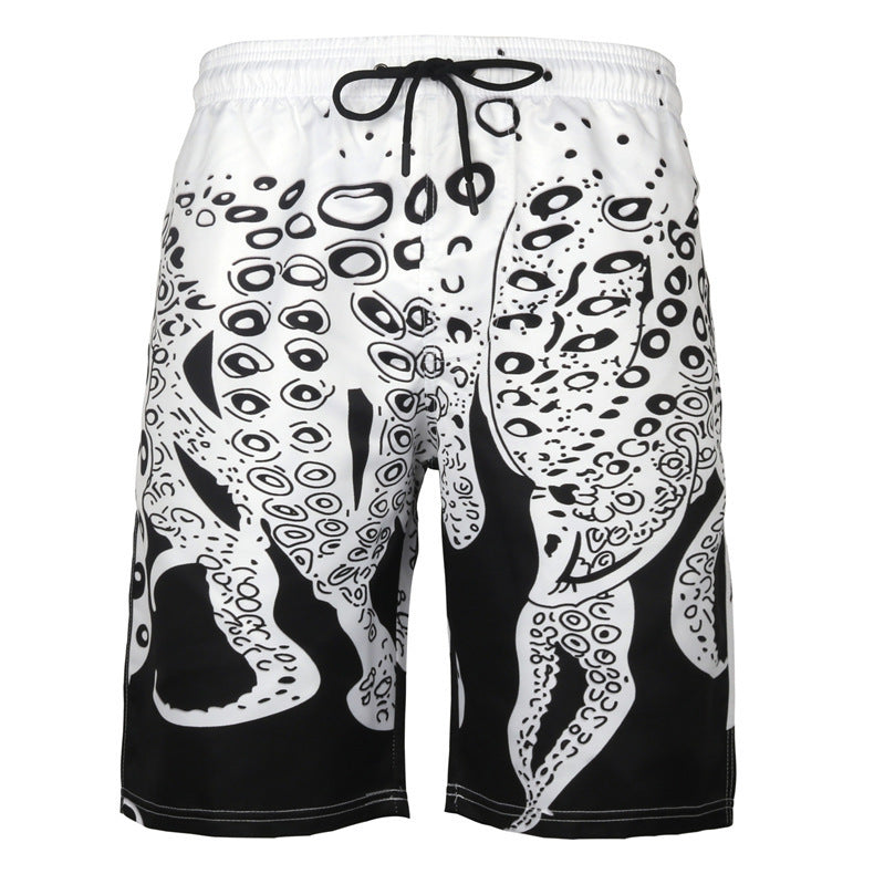 Men's Beach Pants Casual Shorts Octopus Amazon Plus Size Sweatpants - iztia