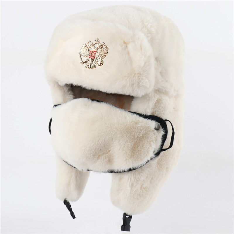 Ushanka Men And Women Imitation Rabbit Fur Outdoor Earmuffs Hat - iztia