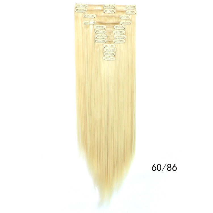 Straight hair wig piece clip hairless hair extension piece - iztia