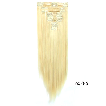 Straight hair wig piece clip hairless hair extension piece - iztia