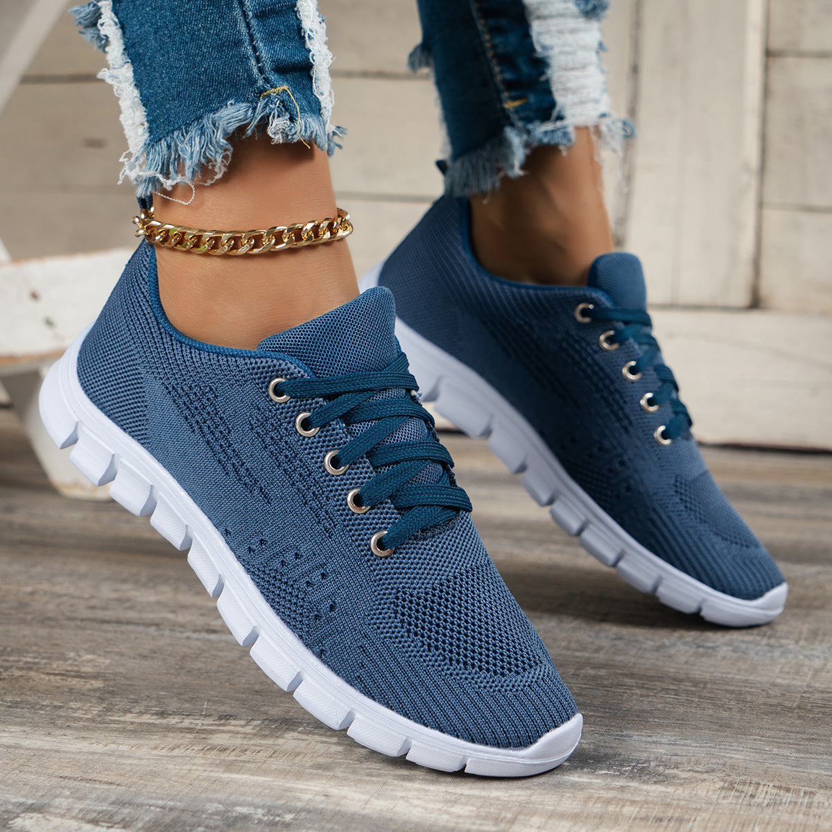 Fashion Blue Running Soft Bottom Comfortable Women's Shoes - iztia