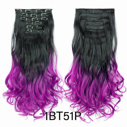 Straight hair wig piece clip hairless hair extension piece - iztia