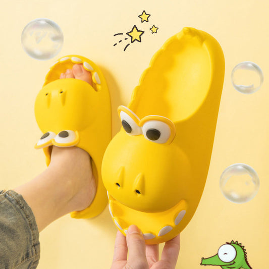 Kids Dinosaur Slippers Wholesale Summer Cartoon Parent Child Outdoor Home EVA Sandals Women Men Kids Cute Slippers Baby Shoes - iztia