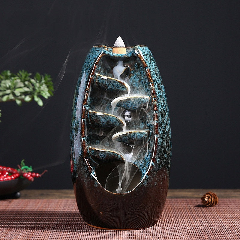 Multi-layers Ceramic Back flow Incense Burner - iztia