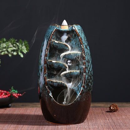 Multi-layers Ceramic Back flow Incense Burner - iztia