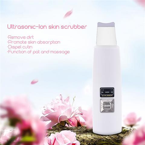 Ultrasonic Skin Scrubber Face Cleanser Blackhead Acne Removal Facial Spa Vibration Massager Ultrasound Peeling Clean Machine 394 - iztia