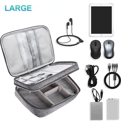 Electronics Organizer Travel Cable Organizer Bag Waterproof Portable Digital Storage Bag Electronic Accessories Case Cable Charger Organizer Case Multifunctional Waterproof Storage Bag - iztia