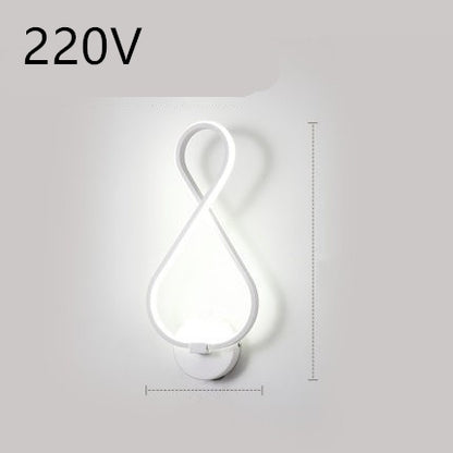 led wall lamp nordic minimalist bedroom bedside lamp - iztia