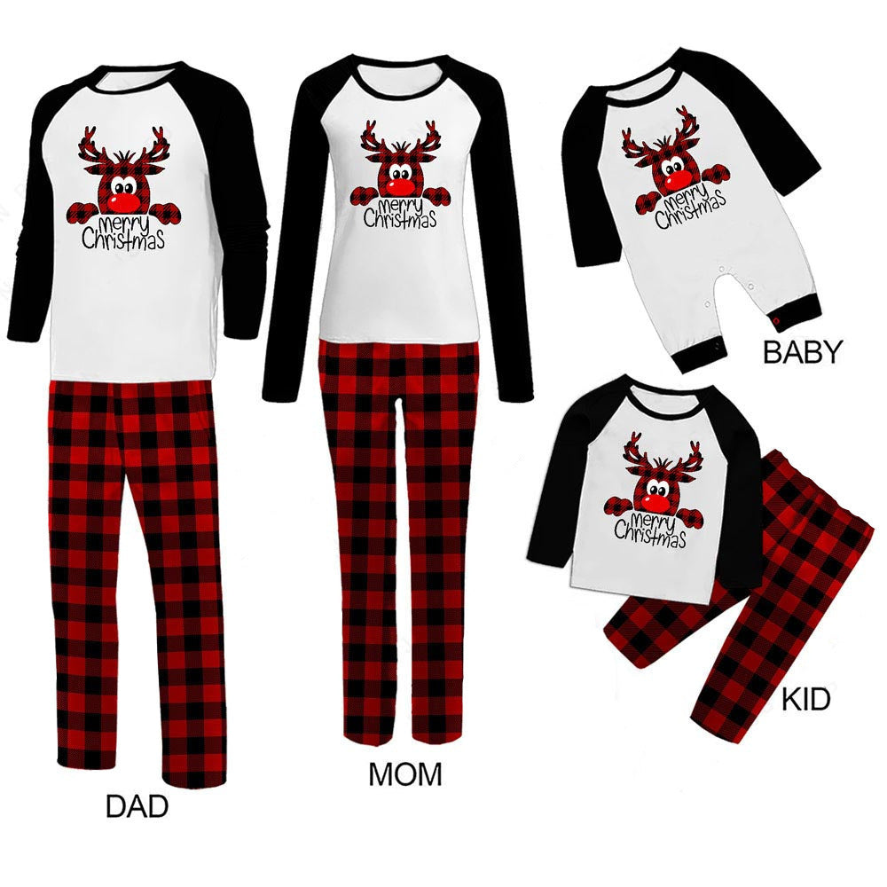 Family Christmas Pajamas Matching Sets Christmas Sleepwear Parent-Child Pjs Outfit For Christmas Holiday Xmas Party - iztia