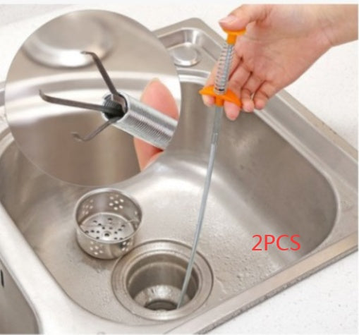 60CM Sewer Dredger Spring Pipe Dredging Tool Household Hair Cleaner Drain Clog Remover Cleaning Tools Household For Kitchen Sink Kitchen Gadgets - iztia