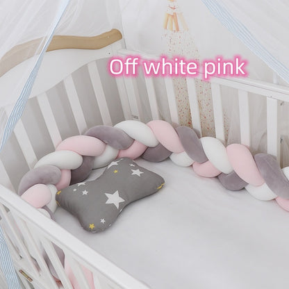 Baby Bumper Bed Braid Knot Pillow Cushion Bumper for Infant cuna Bebe lit Crib Protector Cot Bumper Room Decor - iztia