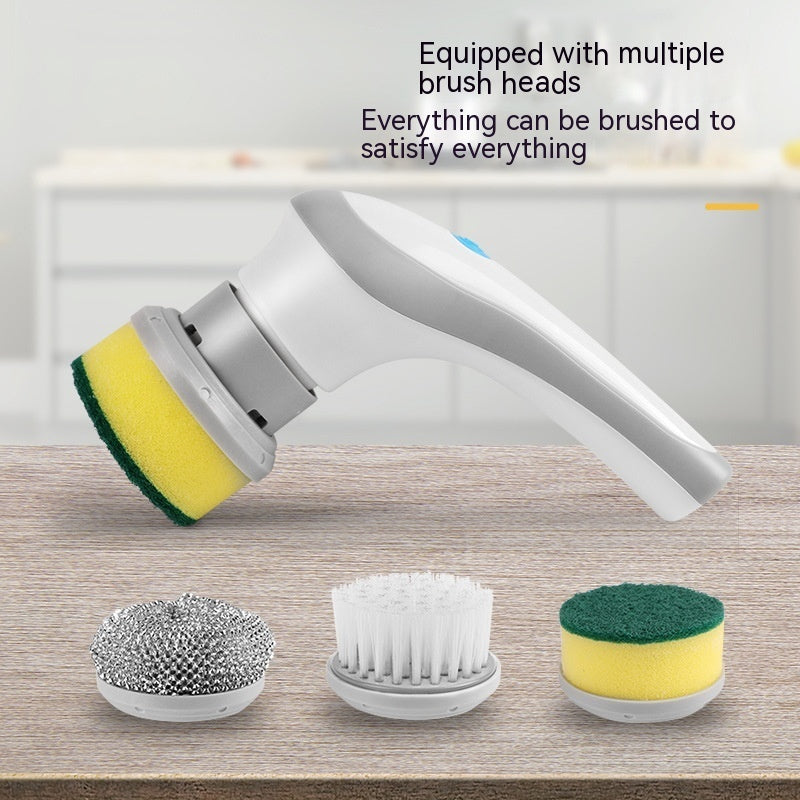 Electric Cleaning Brush 4 In 1 Spinning Scrubber Handheld Electric Cordless Cleaning Brush Portable - iztia