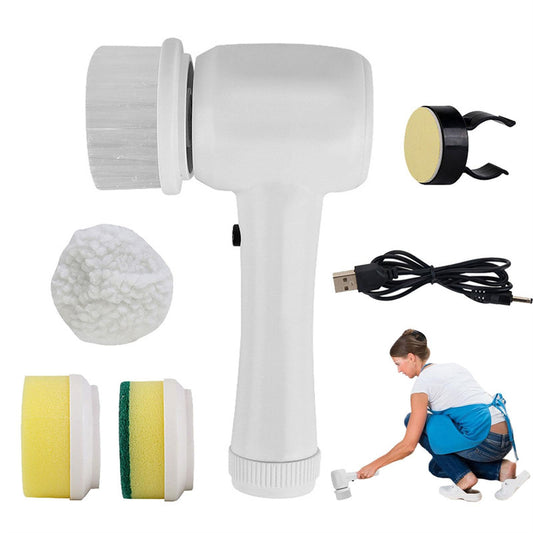 Electric Cleaning Brush 4 In 1 Spinning Scrubber Handheld Electric Cordless Cleaning Brush Portable - iztia