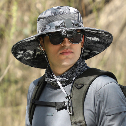 Men's Outdoor Sun Hat Hiking Climbing Fishing Hat - iztia