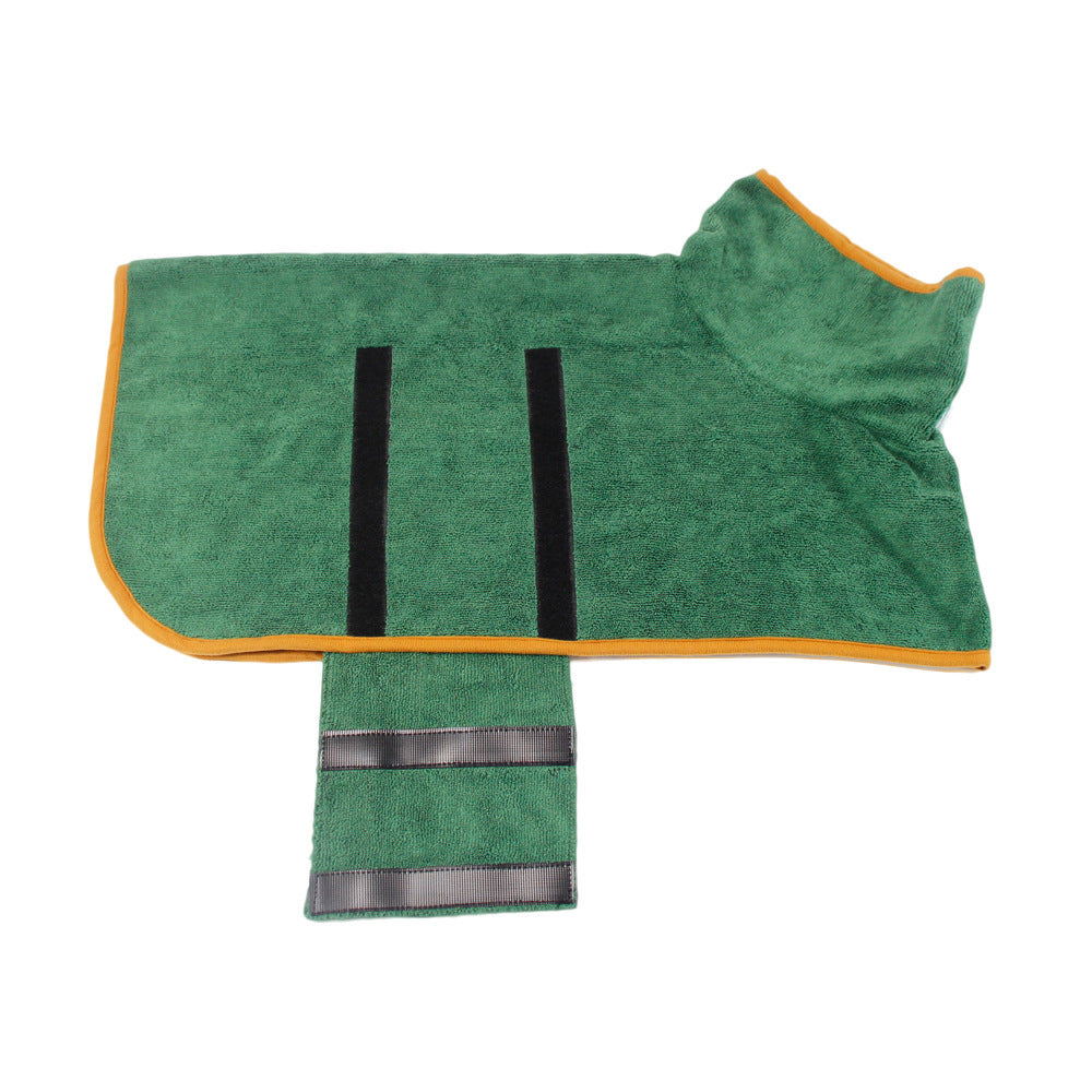 Absorbent Pet Bathrobe With Waist-wrapped Microfiber - iztia