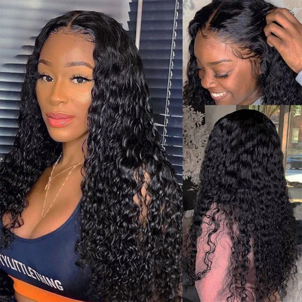 Curly Human Hair Wig Lace Hair Products - iztia